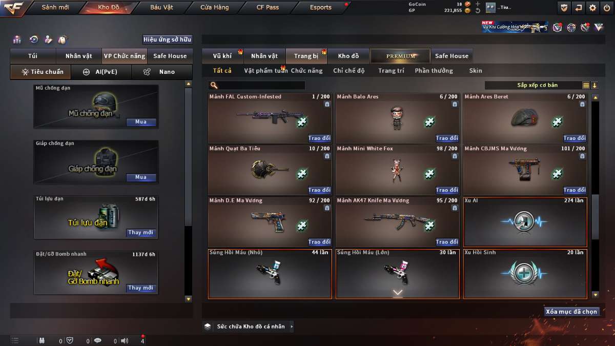 shop acc cf uy tin gia re